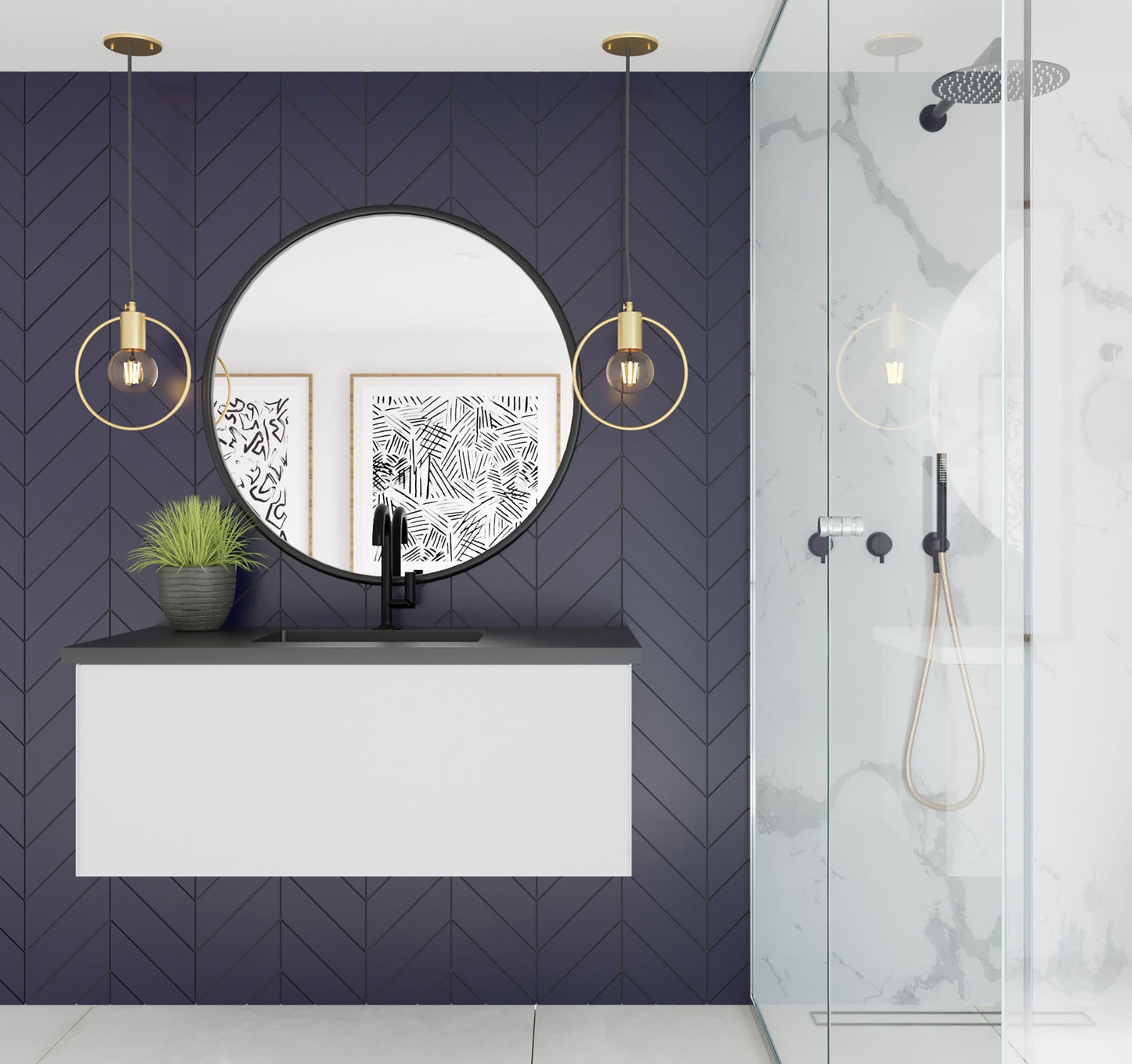 Vitri 42" Wall Hung Bathroom Vanity Cabinet