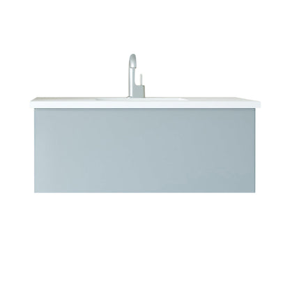 Vitri 42" Bathroom Vanity with VIVA Stone Matte White Solid Surface Countertop