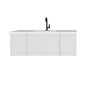Vitri 48" Bathroom Vanity with VIVA Stone Matte White Solid Surface Countertop