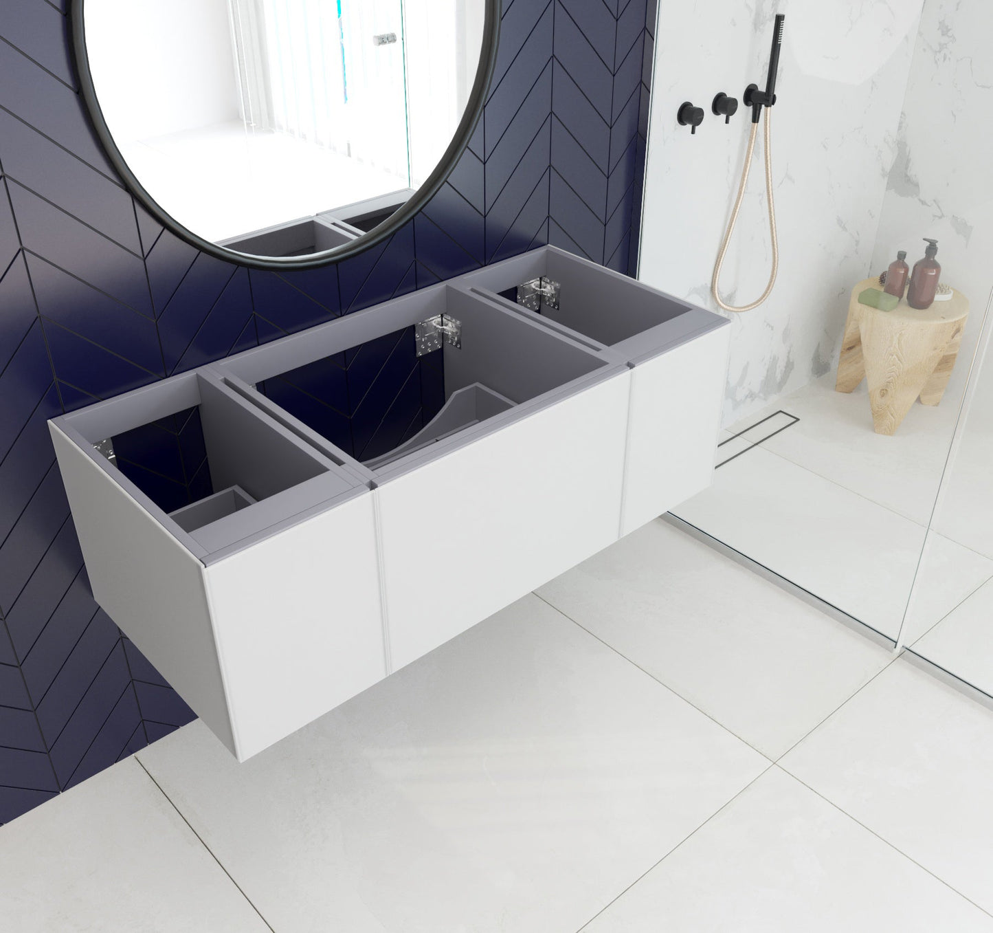 Vitri 48" Wall Hung Bathroom Vanity Cabinet