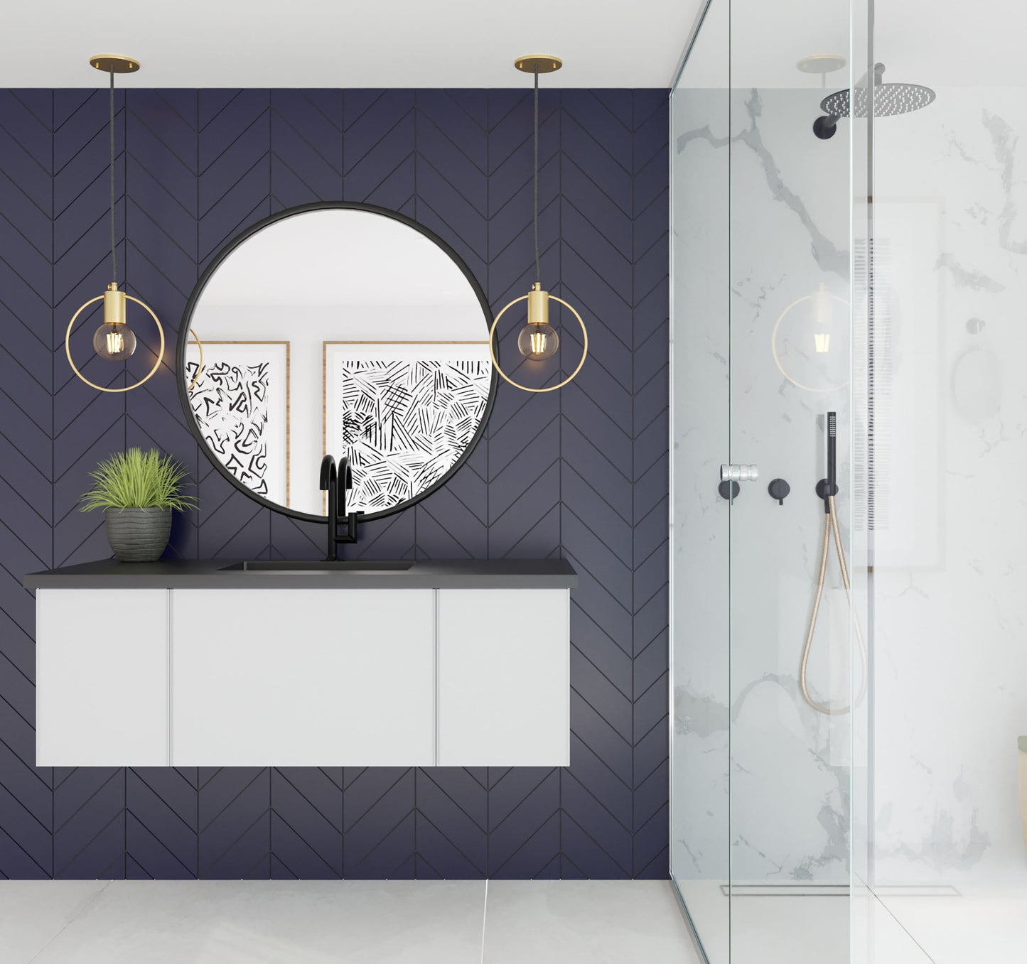 Vitri 48" Wall Hung Bathroom Vanity Cabinet
