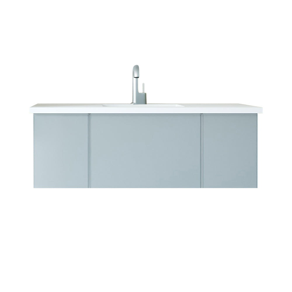 Vitri 48" Bathroom Vanity with VIVA Stone Matte White Solid Surface Countertop