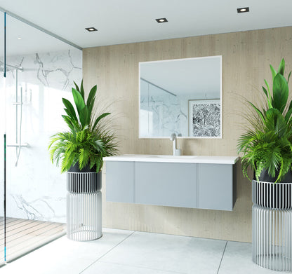 Vitri 48" Bathroom Vanity with VIVA Stone Matte White Solid Surface Countertop