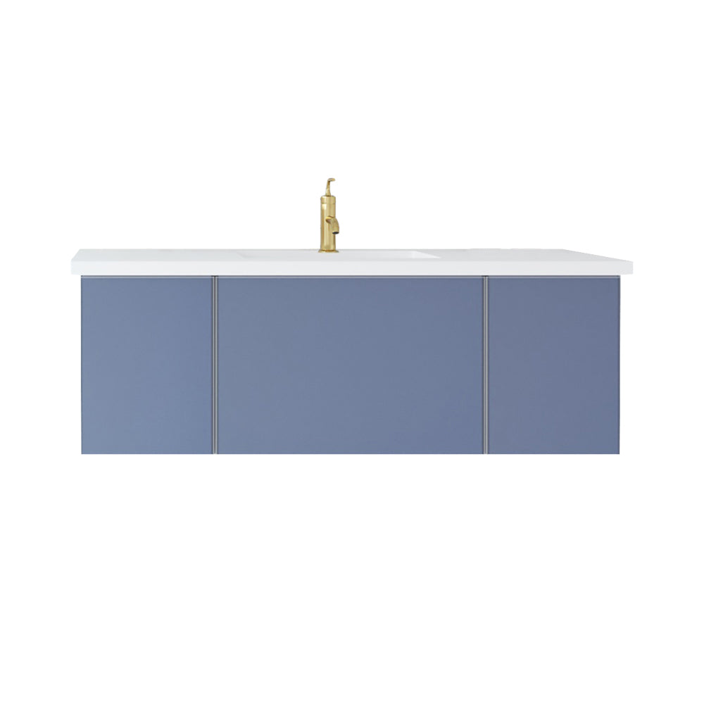 Vitri 48" Bathroom Vanity with VIVA Stone Matte White Solid Surface Countertop