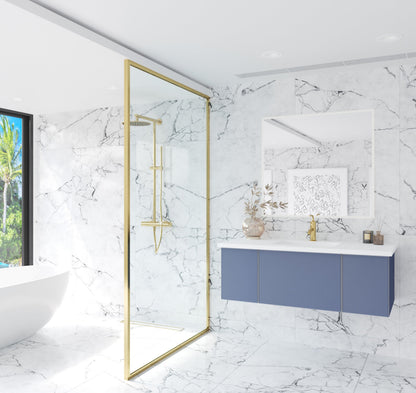 Vitri 48" Bathroom Vanity with VIVA Stone Matte White Solid Surface Countertop