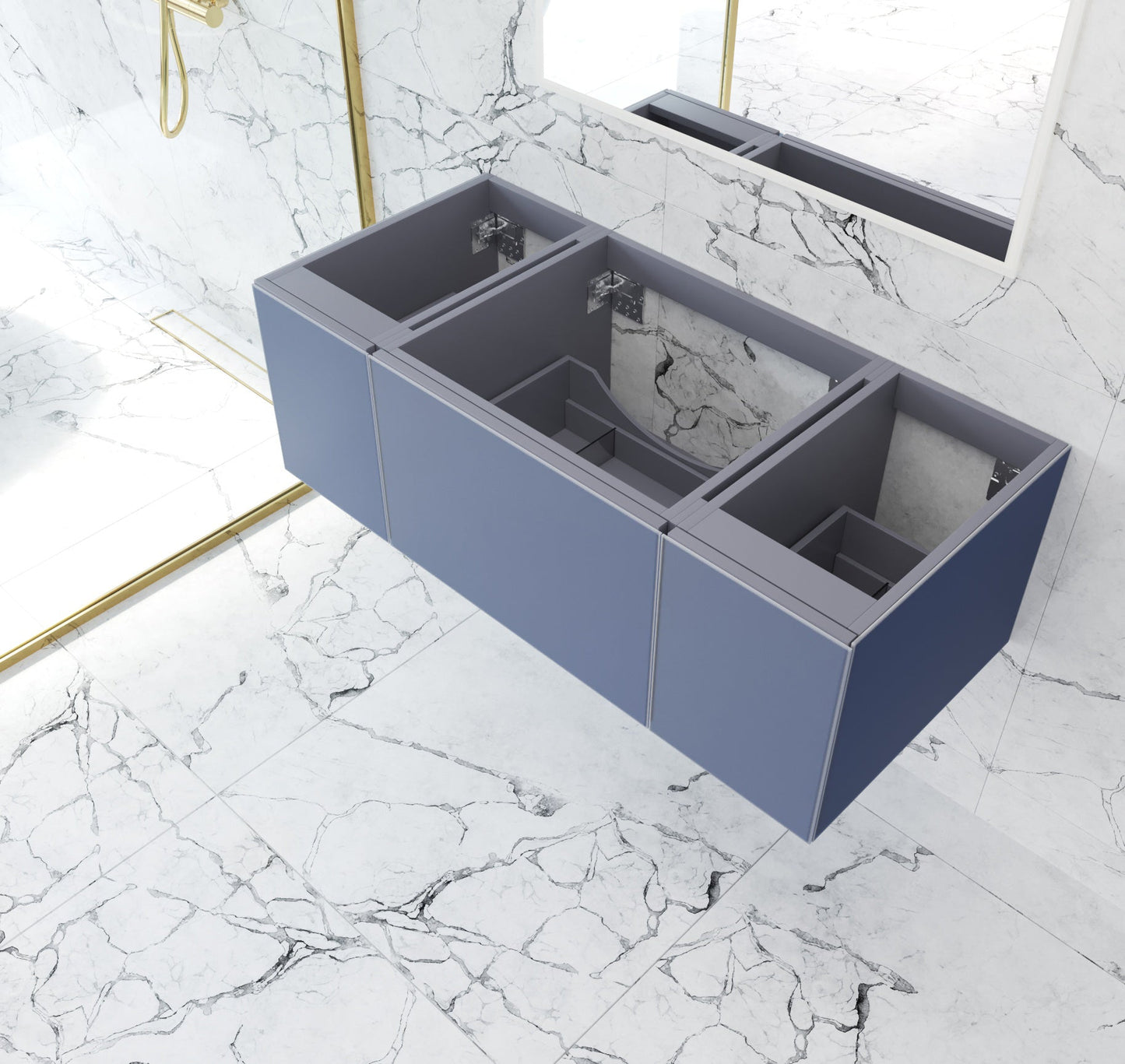 Vitri 48" Wall Hung Bathroom Vanity Cabinet