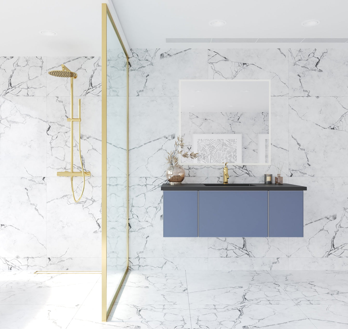 Vitri 48" Wall Hung Bathroom Vanity Cabinet