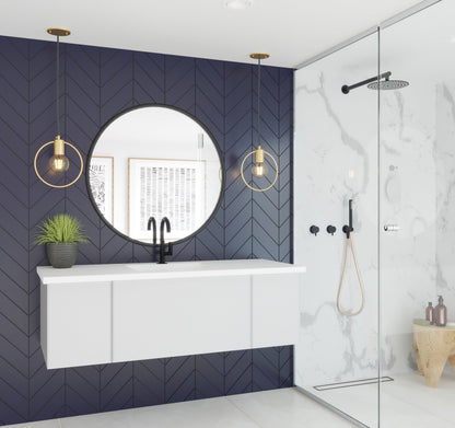 Vitri 54"Bathroom Vanity with VIVA Stone Matte White Solid Surface Countertop