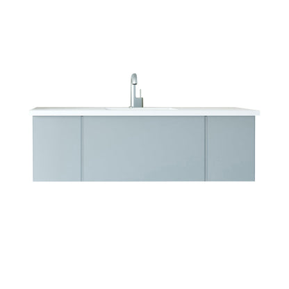 Vitri 54"Bathroom Vanity with VIVA Stone Matte White Solid Surface Countertop