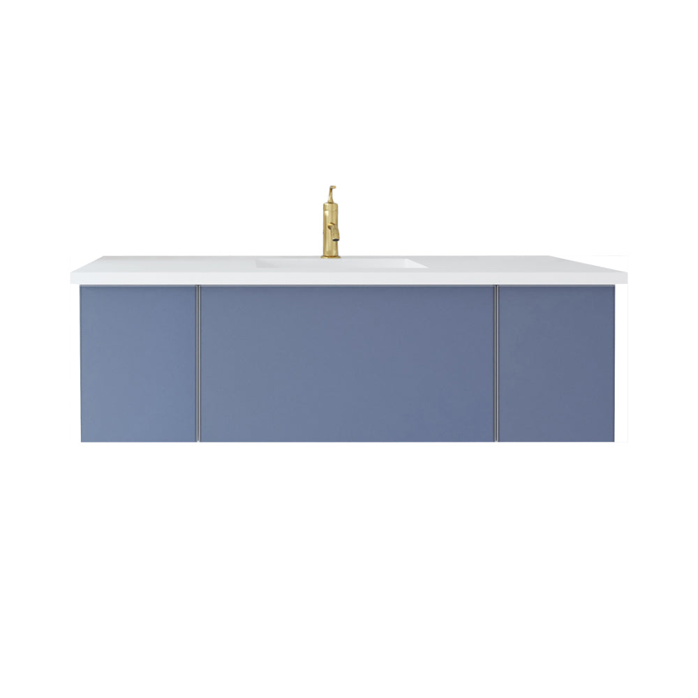 Vitri 54"Bathroom Vanity with VIVA Stone Matte White Solid Surface Countertop