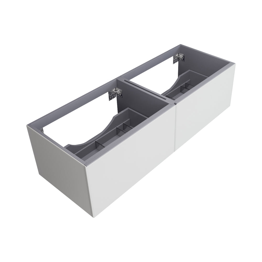 Vitri 60" Double Sink Wall Hung Bathroom Vanity Cabinet