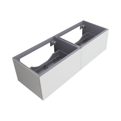 Vitri 60" Double Sink Wall Hung Bathroom Vanity Cabinet