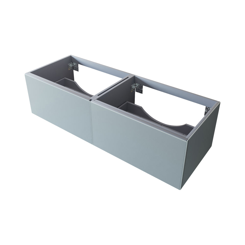Vitri 60" Double Sink Wall Hung Bathroom Vanity Cabinet