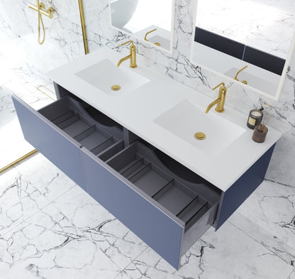 Vitri 60" Double Sink Wall Hung Bathroom Vanity Cabinet