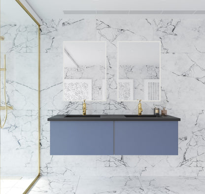 Vitri 60" Double Sink Wall Hung Bathroom Vanity Cabinet