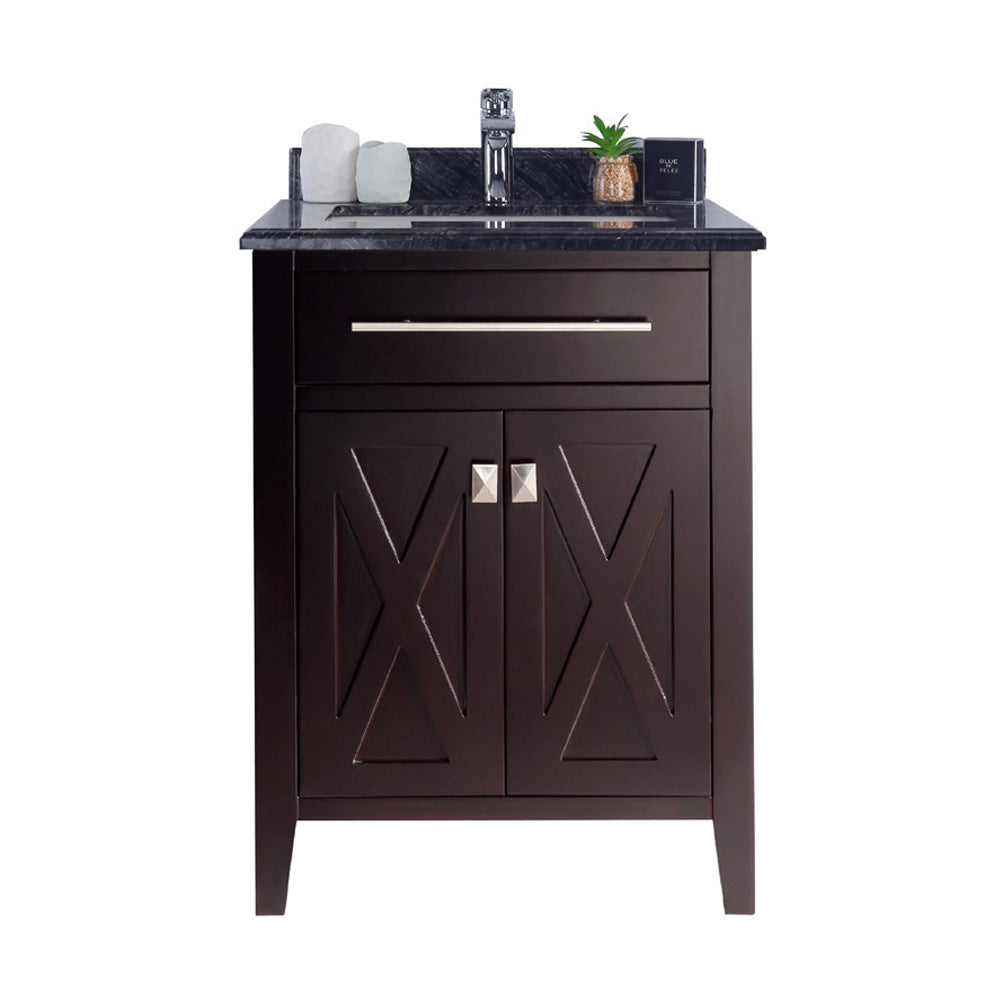 Wimbledon 24" Brown Bathroom Vanity with Countertop
