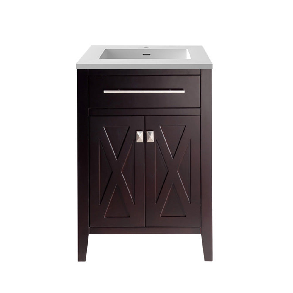 Wimbledon 24" Brown Bathroom Vanity with Countertop