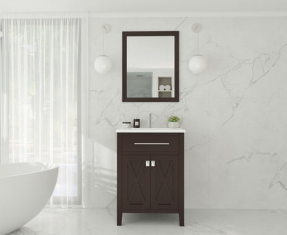 Wimbledon 24" Brown Bathroom Vanity with Countertop