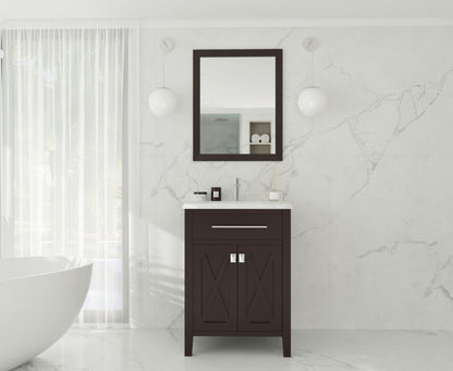Wimbledon 24" Brown Bathroom Vanity with Countertop
