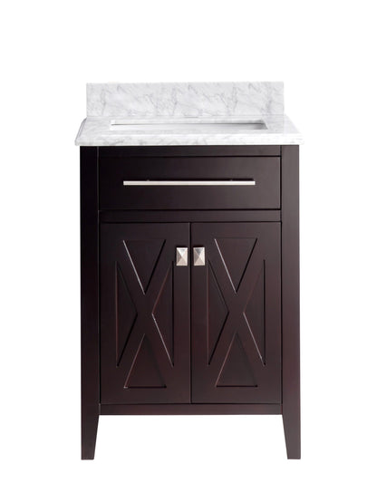 Wimbledon 24" Brown Bathroom Vanity with Countertop