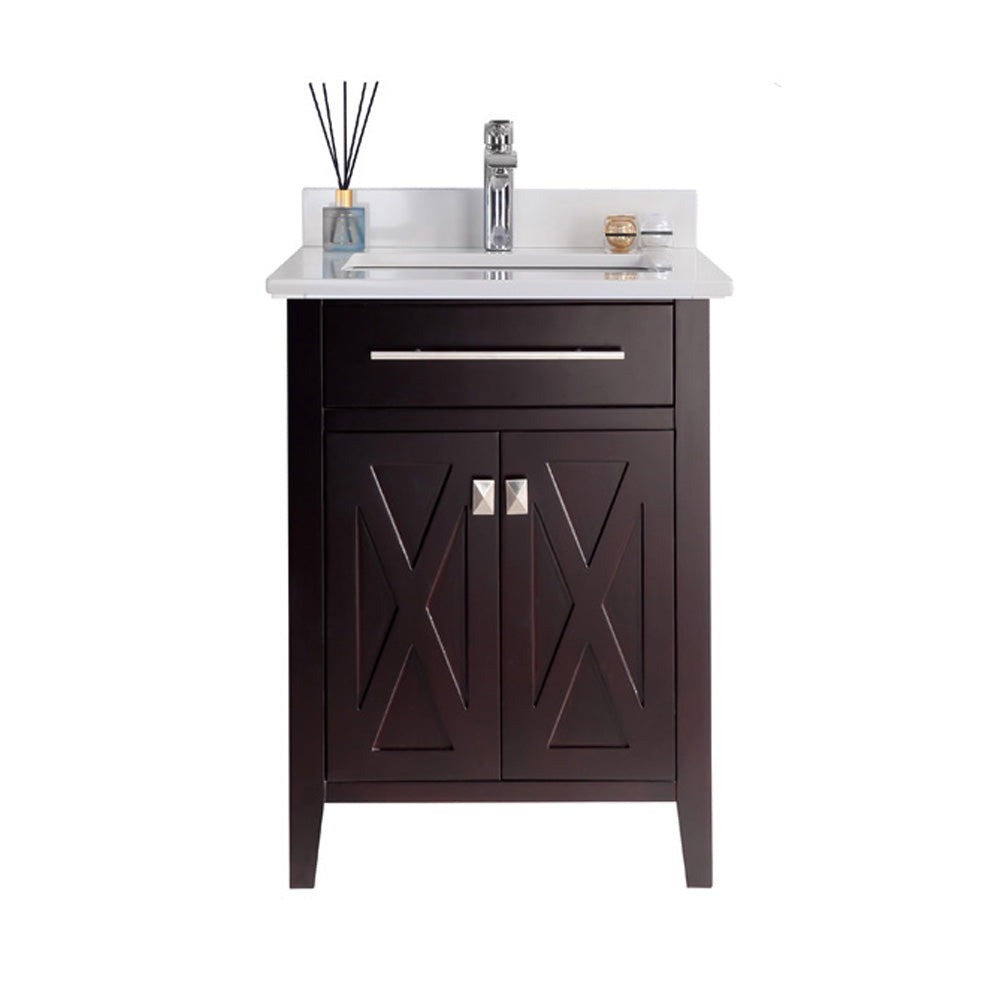 Wimbledon 24" Brown Bathroom Vanity with Countertop
