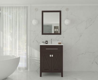 Wimbledon 24" Brown Bathroom Vanity with Countertop
