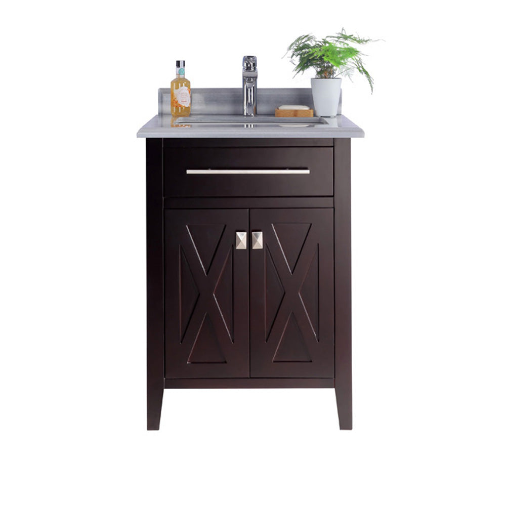 Wimbledon 24" Brown Bathroom Vanity with Countertop