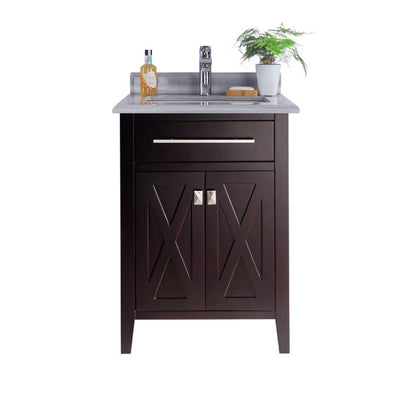Wimbledon 24" Brown Bathroom Vanity with Countertop