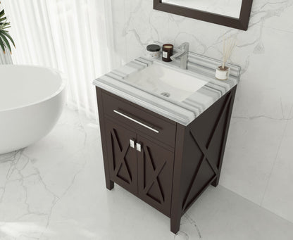 Wimbledon 24" Brown Bathroom Vanity with Countertop