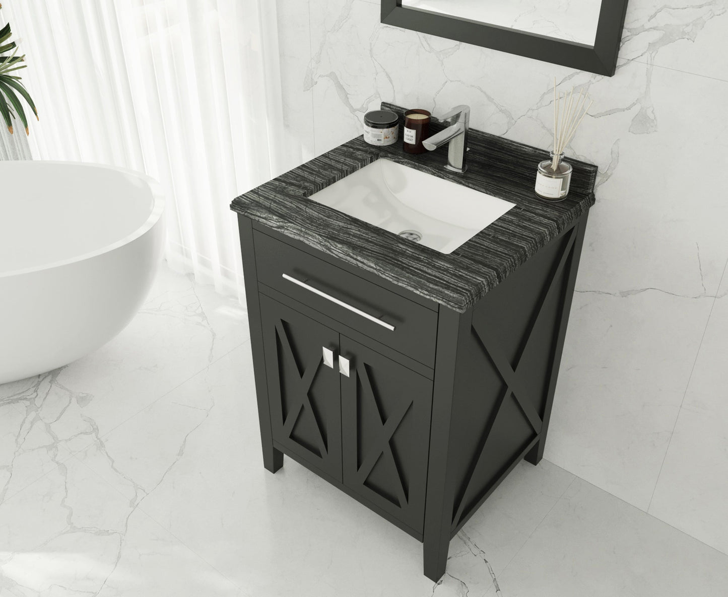 Wimbledon 24" Espresso Bathroom Vanity with Countertop