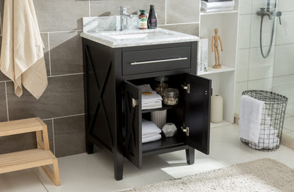 Wimbledon 24" Espresso Bathroom Vanity with Countertop