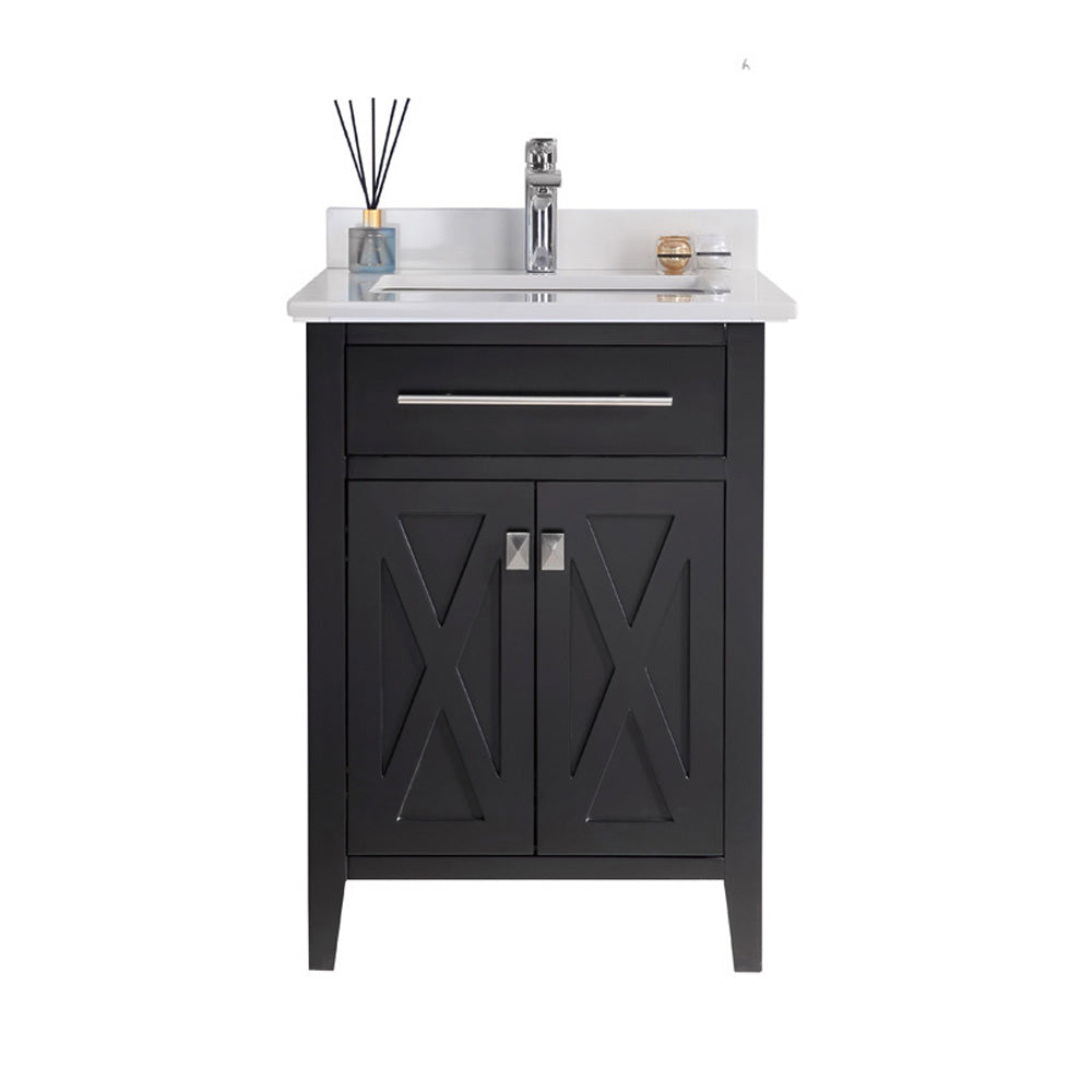 Wimbledon 24" Espresso Bathroom Vanity with Countertop