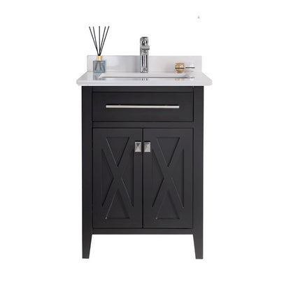 Wimbledon 24" Espresso Bathroom Vanity with Countertop