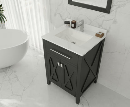 Wimbledon 24" Espresso Bathroom Vanity with Countertop