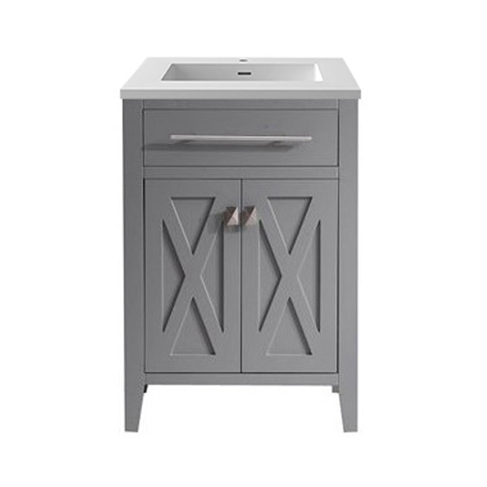 Wimbledon 24" Grey Bathroom Vanity with Countertop