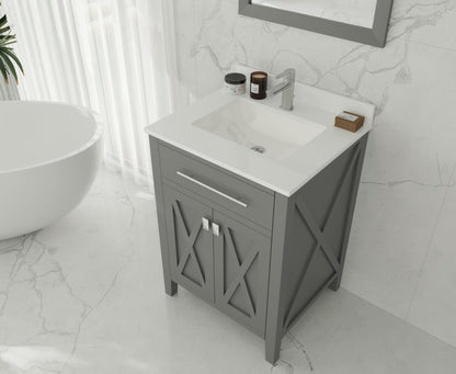 Wimbledon 24" Grey Bathroom Vanity with Countertop