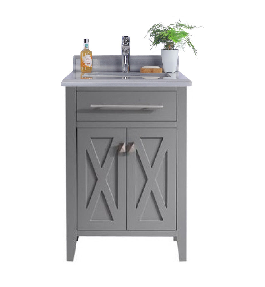 Wimbledon 24" Grey Bathroom Vanity with Countertop