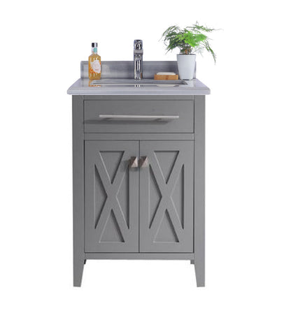 Wimbledon 24" Grey Bathroom Vanity with Countertop