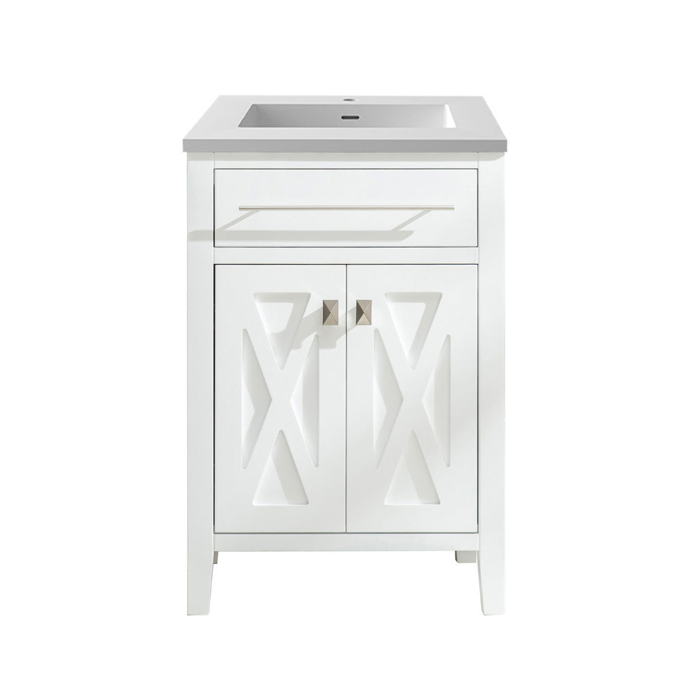 Wimbledon 24" White Bathroom Vanity with Countertop