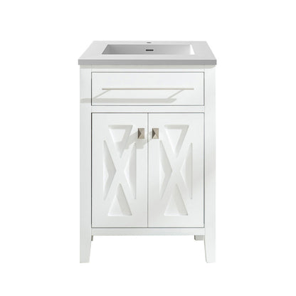 Wimbledon 24" White Bathroom Vanity with Countertop