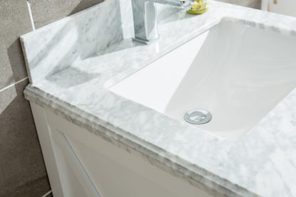 Wimbledon 24" White Bathroom Vanity with Countertop