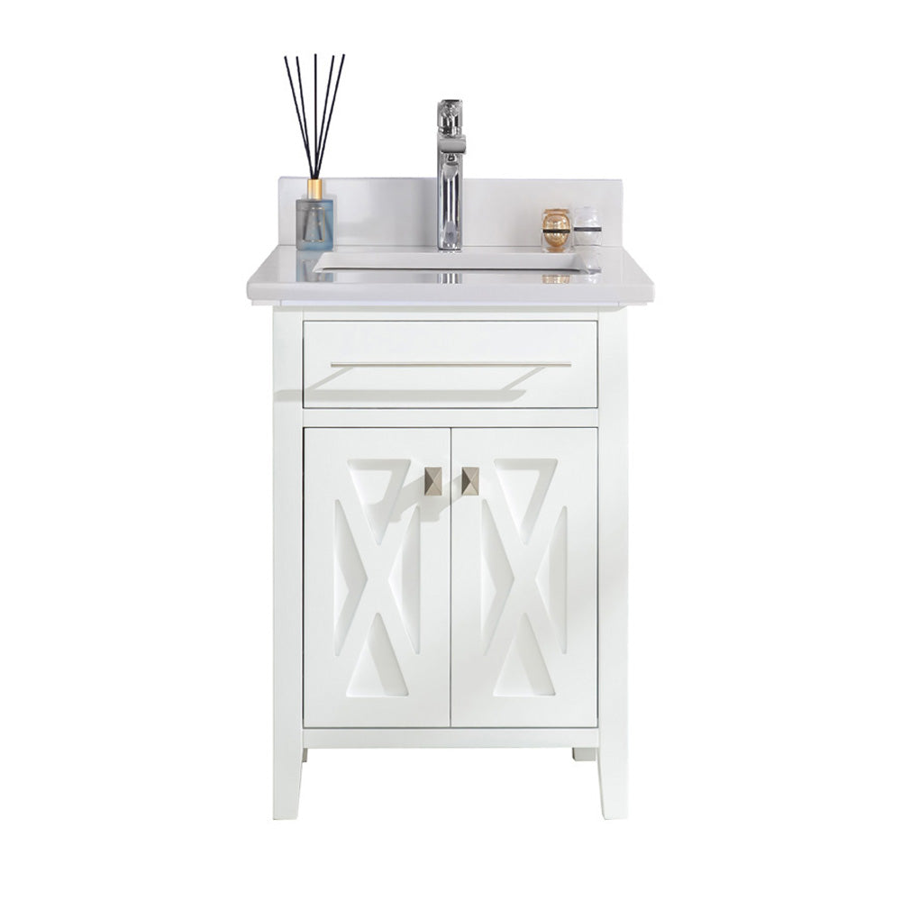 Wimbledon 24" White Bathroom Vanity with Countertop