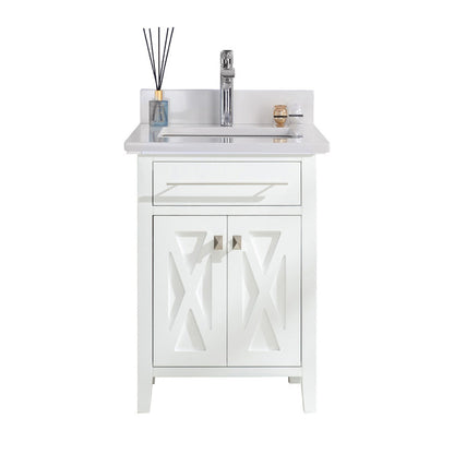 Wimbledon 24" White Bathroom Vanity with Countertop