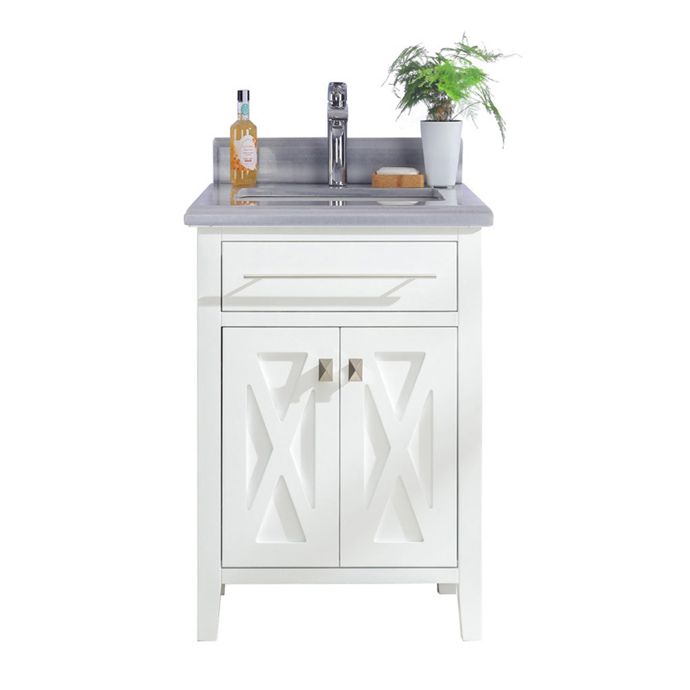Wimbledon 24" White Bathroom Vanity with Countertop