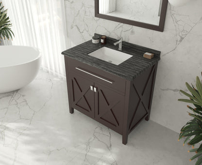Wimbledon 36" Brown Bathroom Vanity with Countertop