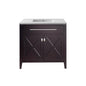 Wimbledon 36" Brown Bathroom Vanity with Countertop