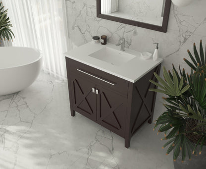 Wimbledon 36" Brown Bathroom Vanity with Countertop