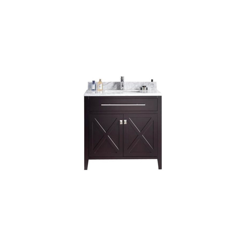 Wimbledon 36" Brown Bathroom Vanity with Countertop