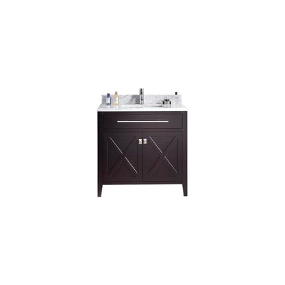 Wimbledon 36" Brown Bathroom Vanity with Countertop