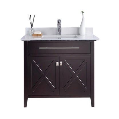 Wimbledon 36" Brown Bathroom Vanity with Countertop